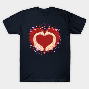 Two Loving Giraffes T-Shirt